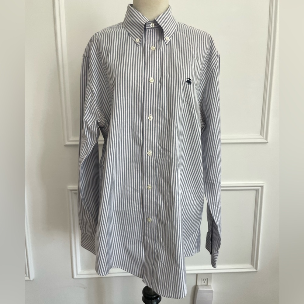 Brooks Brothers 1818 Regent Non-Iron Supima Cotton Striped Shirt - L